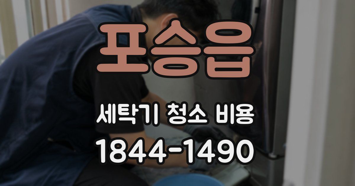 포승읍 세탁기 청소 비용