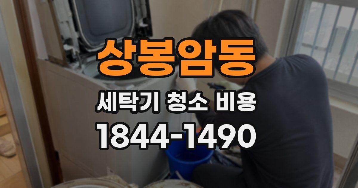 상봉암동 세탁기 청소 비용
