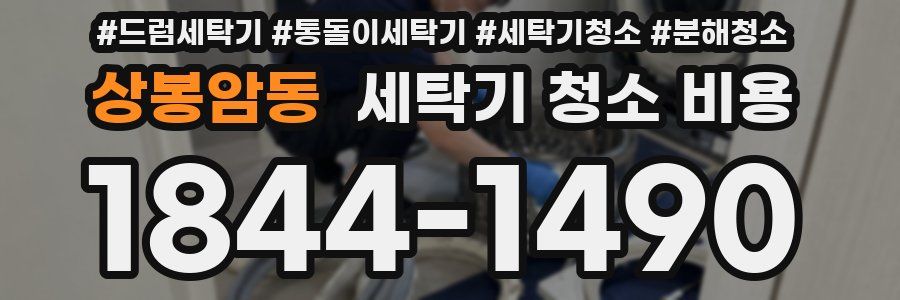 상봉암동 세탁기 청소 비용