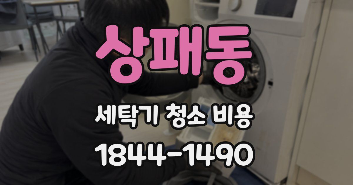 상패동 세탁기 청소 비용