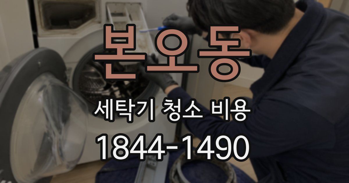 본오동 세탁기 청소 비용