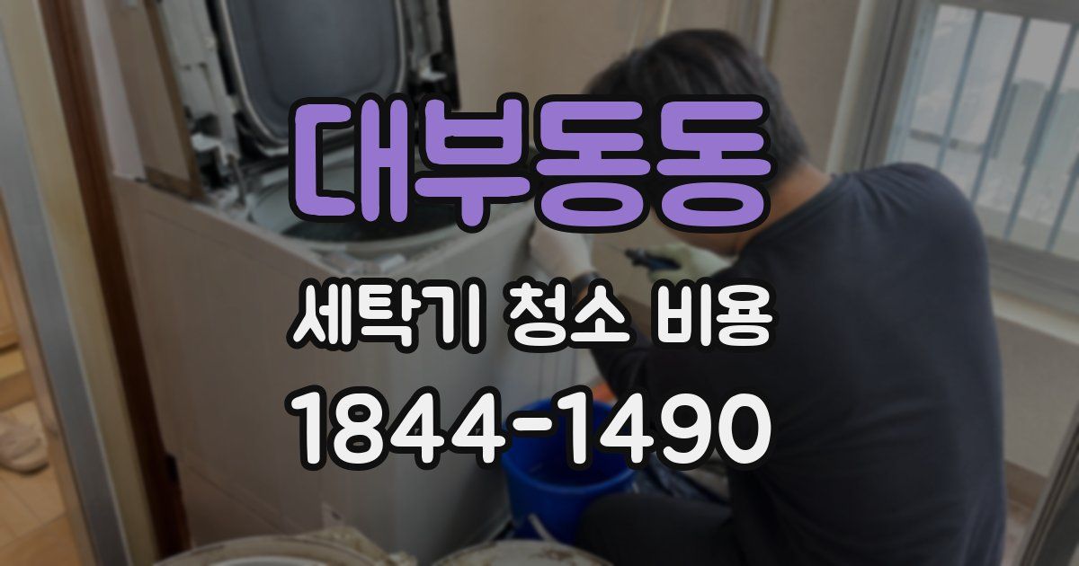 대부동동 세탁기 청소 비용
