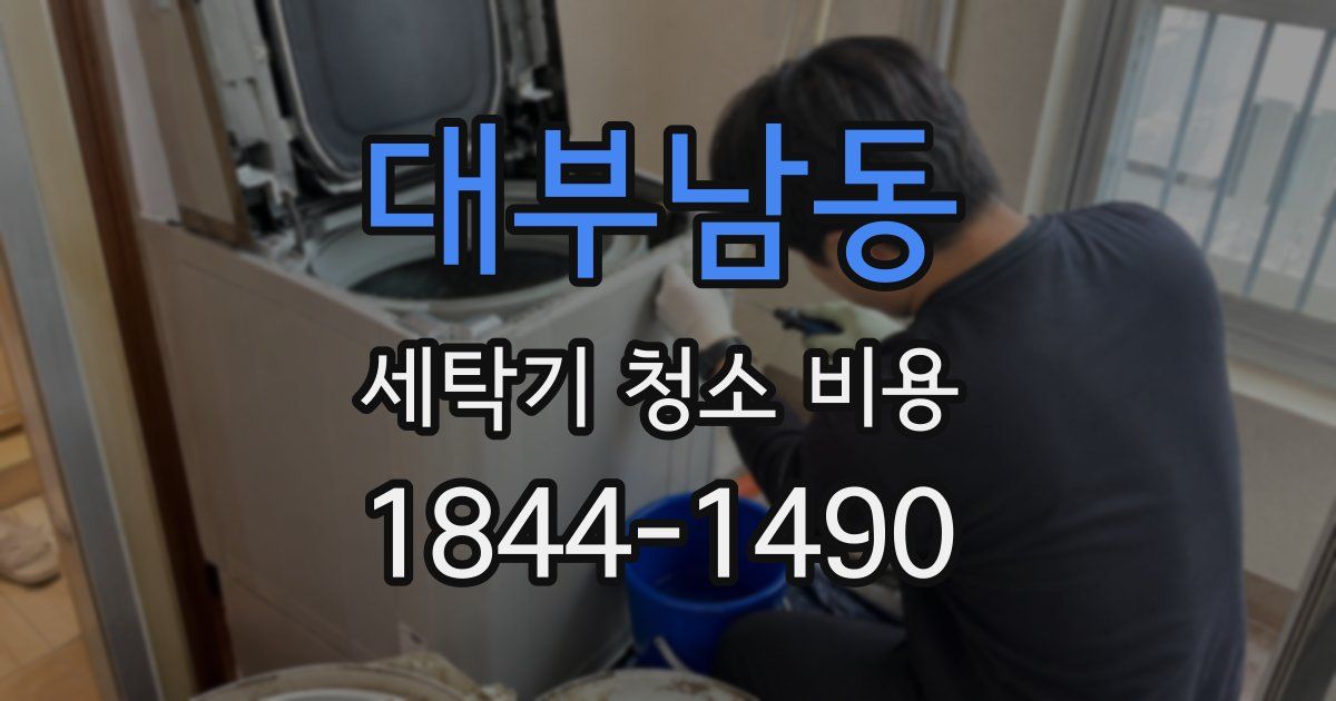 대부남동 세탁기 청소 비용
