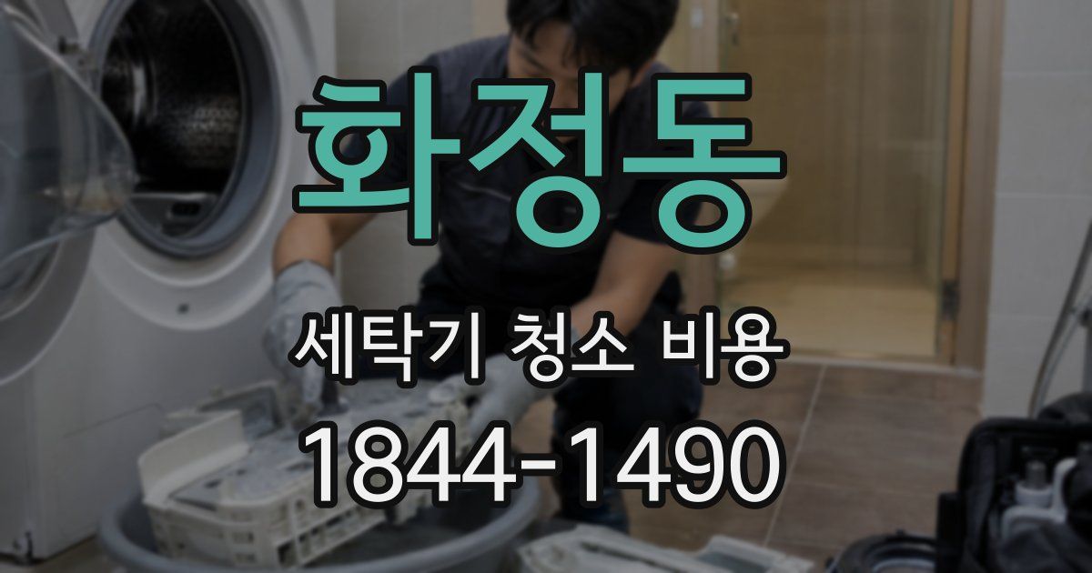 화정동 세탁기 청소 비용