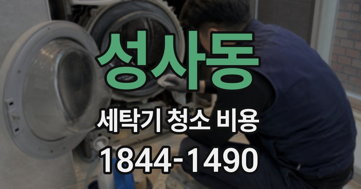 성사동 세탁기 청소 비용