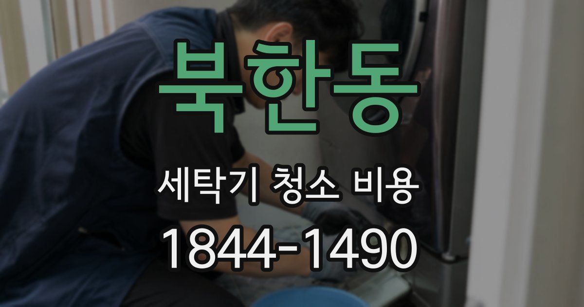 북한동 세탁기 청소 비용