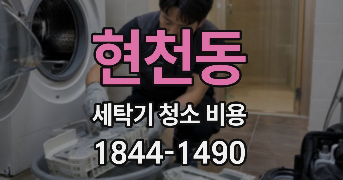 현천동 세탁기 청소 비용
