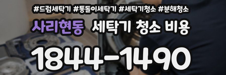 사리현동 세탁기 청소 비용