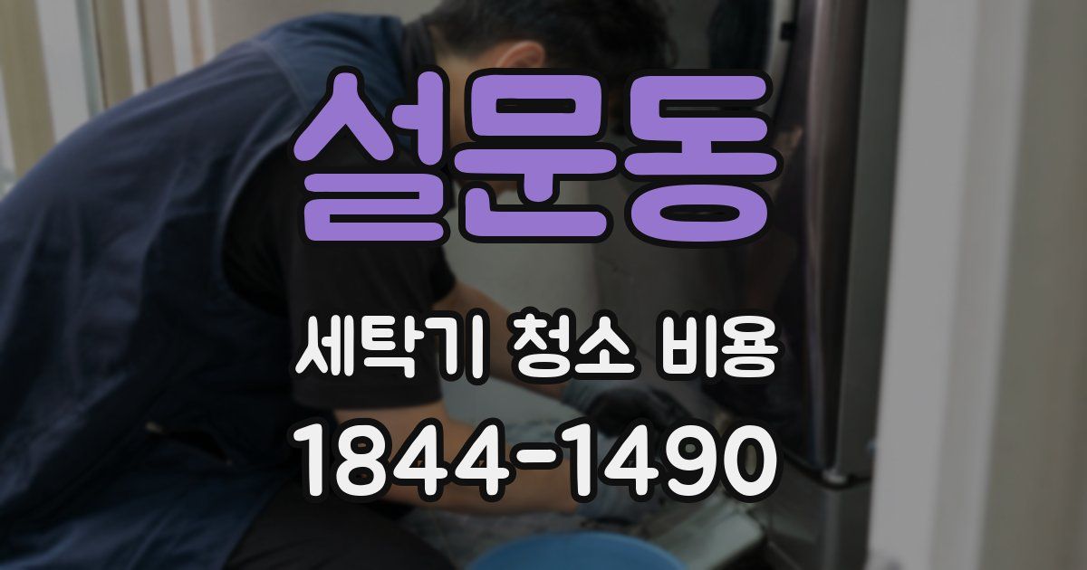 설문동 세탁기 청소 비용