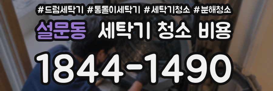 설문동 세탁기 청소 비용