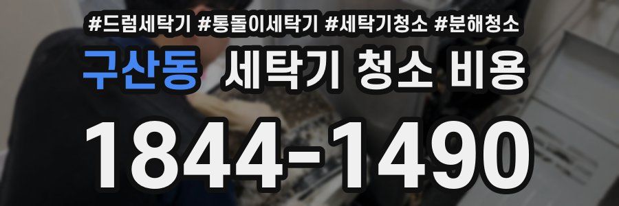 구산동 세탁기 청소 비용