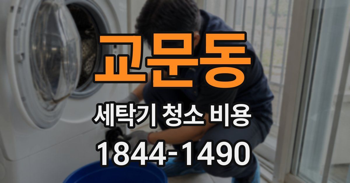 교문동 세탁기 청소 비용