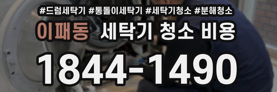 이패동 세탁기 청소 비용