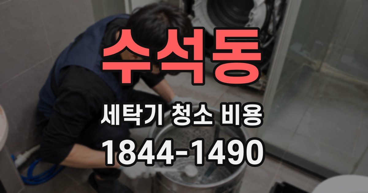 수석동 세탁기 청소 비용