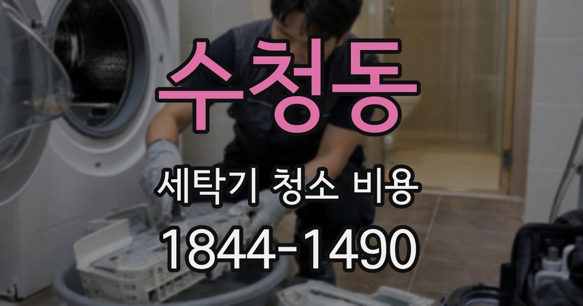 수청동 세탁기 청소 비용