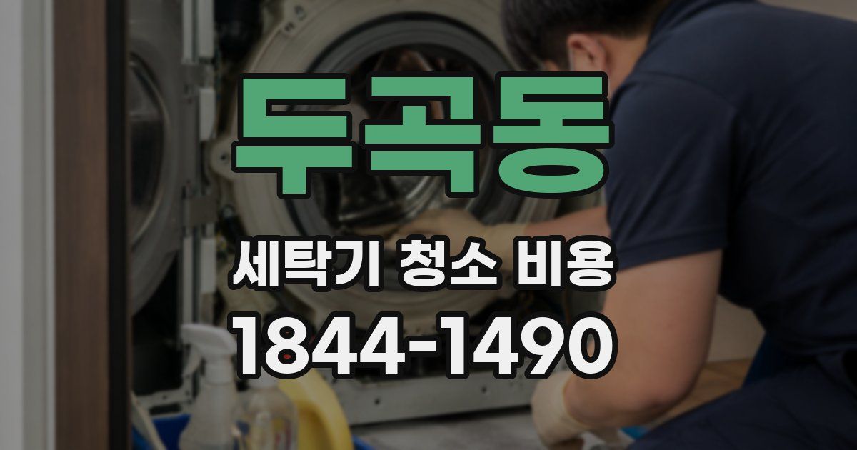 두곡동 세탁기 청소 비용