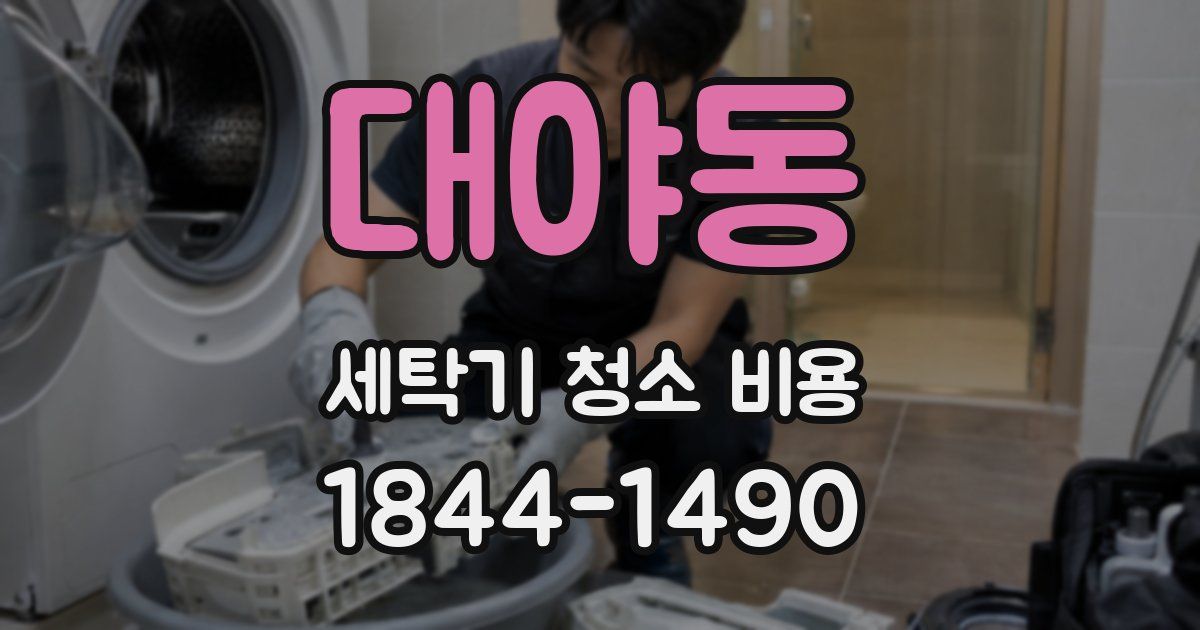 대야동 세탁기 청소 비용