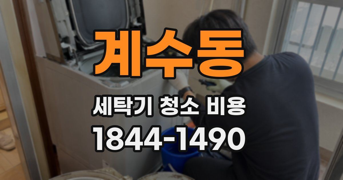 계수동 세탁기 청소 비용