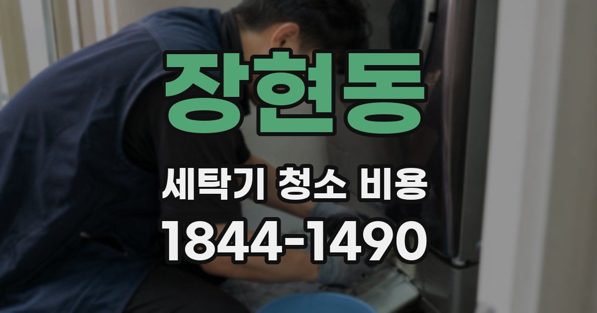 장현동 세탁기 청소 비용