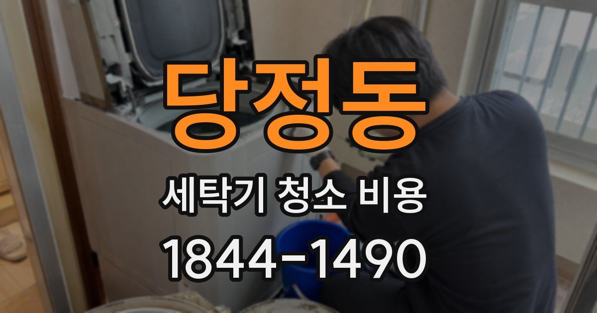 당정동 세탁기 청소 비용