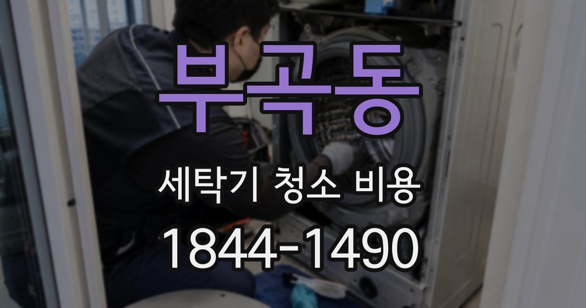 부곡동 세탁기 청소 비용