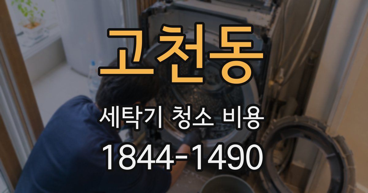 고천동 세탁기 청소 비용