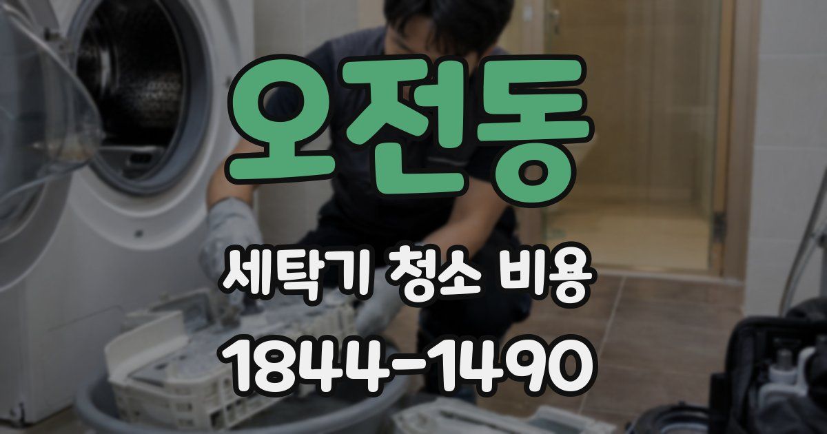 오전동 세탁기 청소 비용