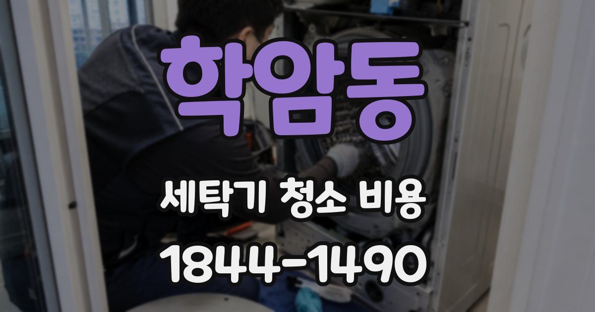 학암동 세탁기 청소 비용