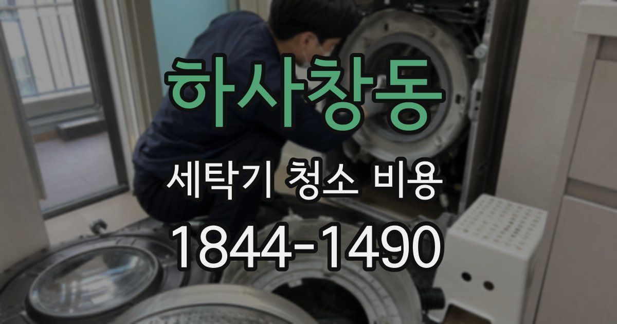 하사창동 세탁기 청소 비용