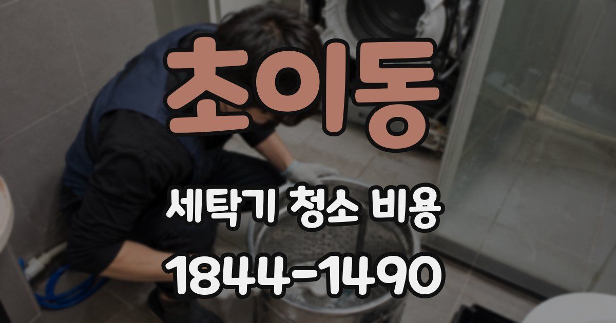 초이동 세탁기 청소 비용