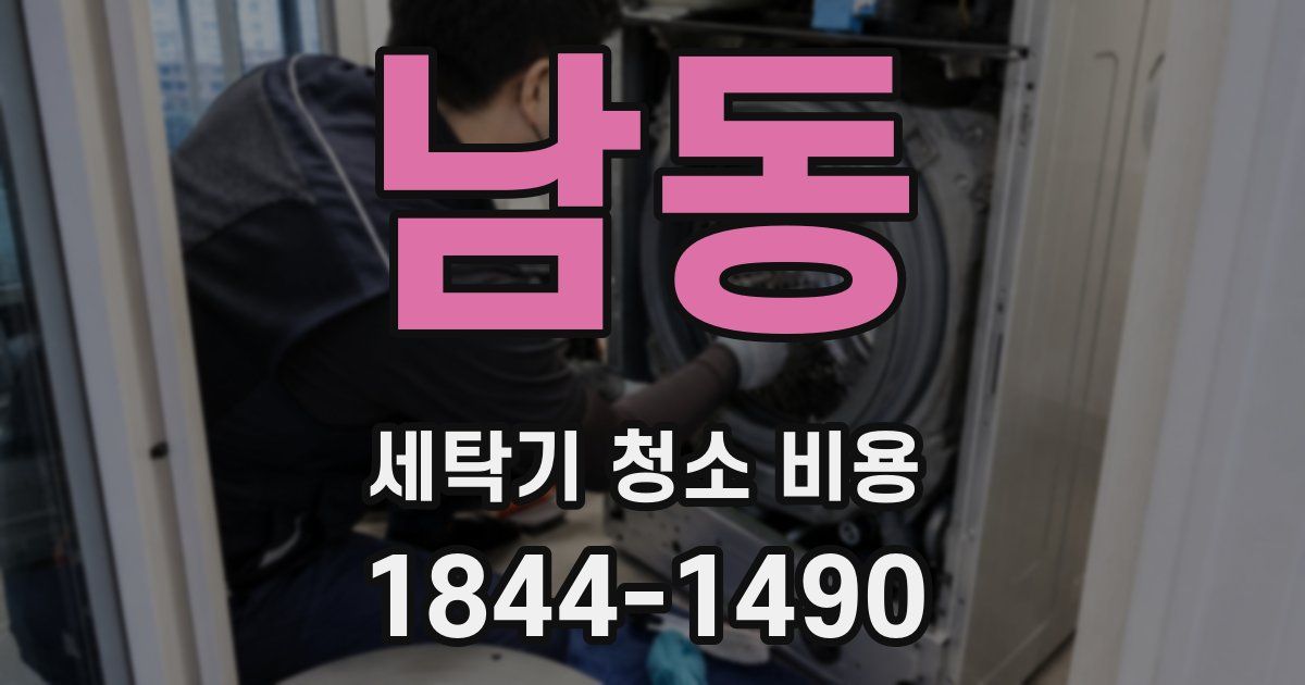 남동 세탁기 청소 비용