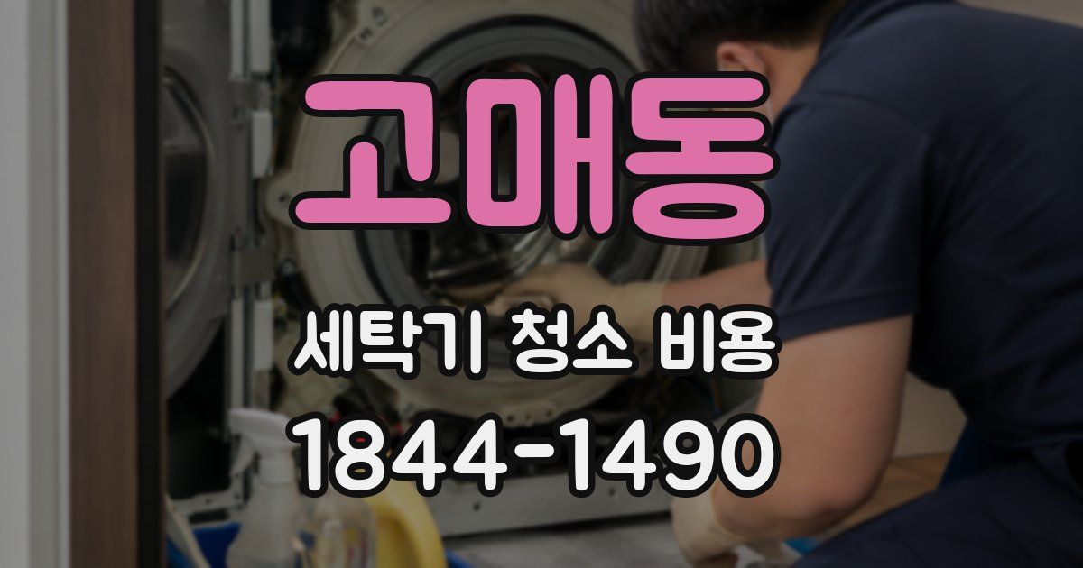 고매동 세탁기 청소 비용