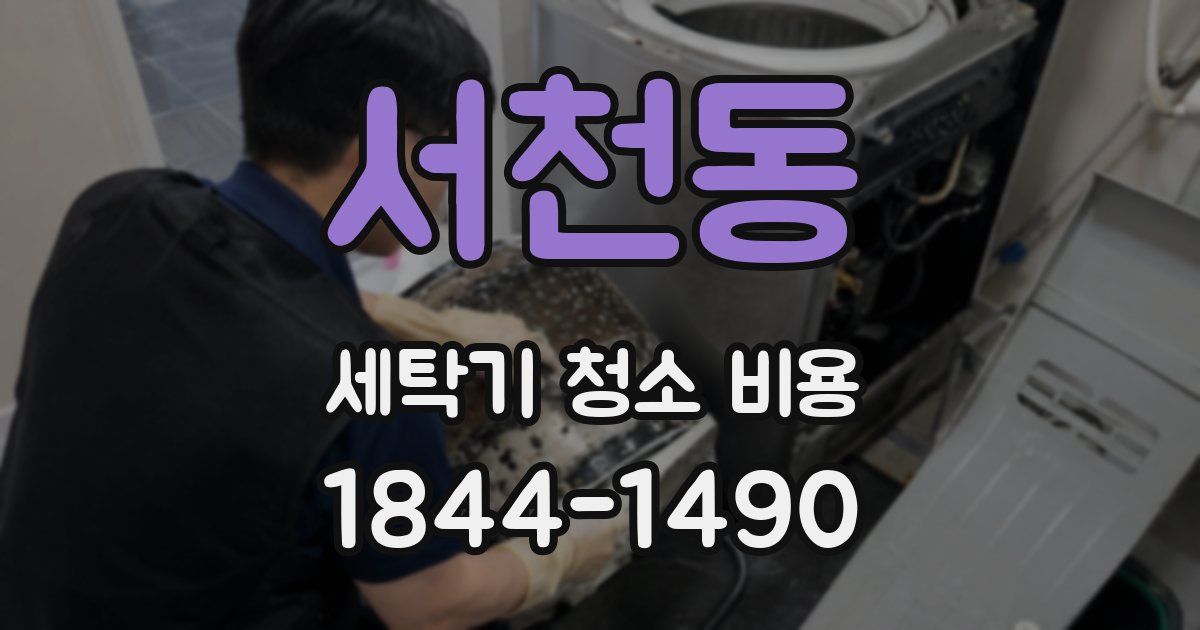 서천동 세탁기 청소 비용