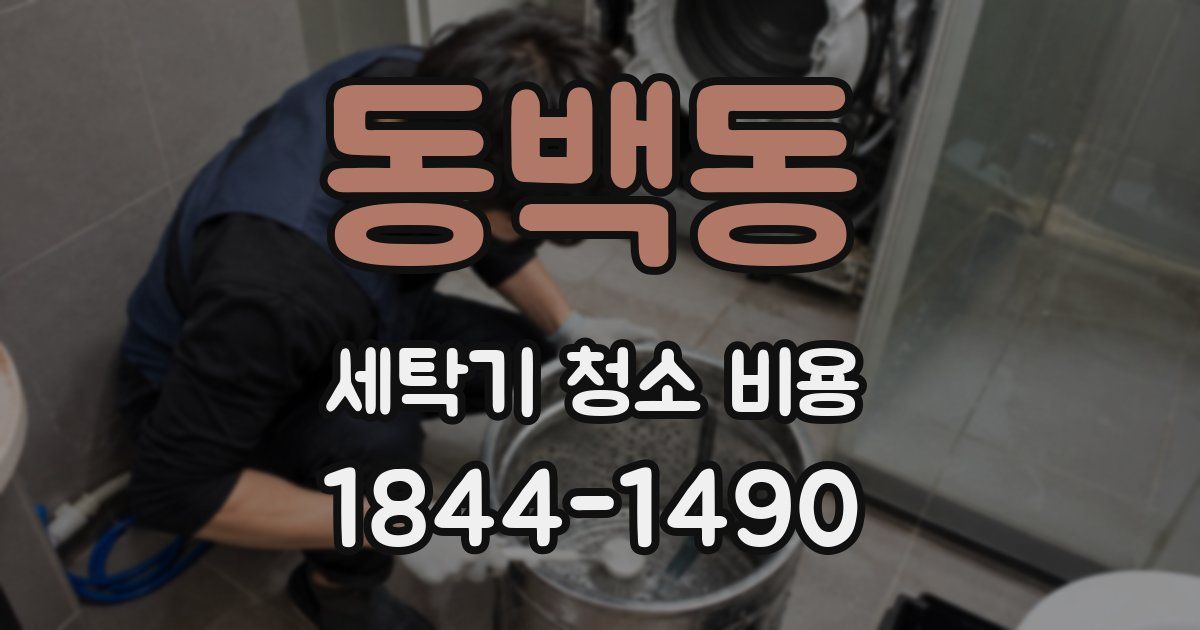 동백동 세탁기 청소 비용