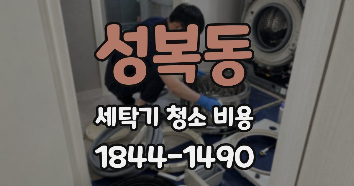 성복동 세탁기 청소 비용