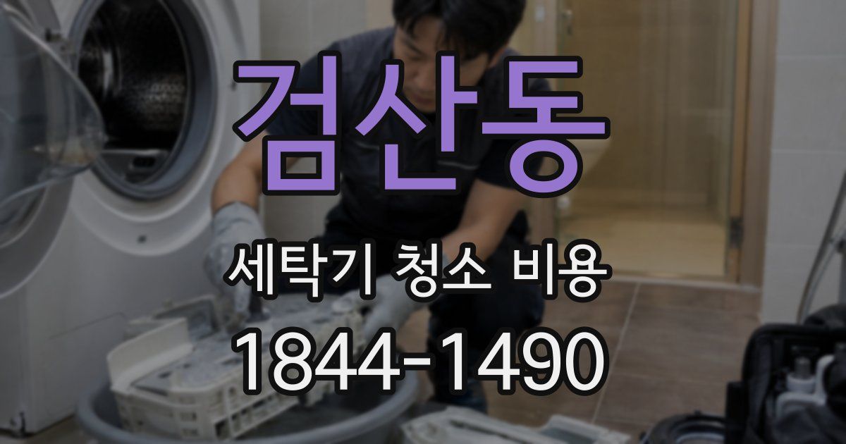 검산동 세탁기 청소 비용