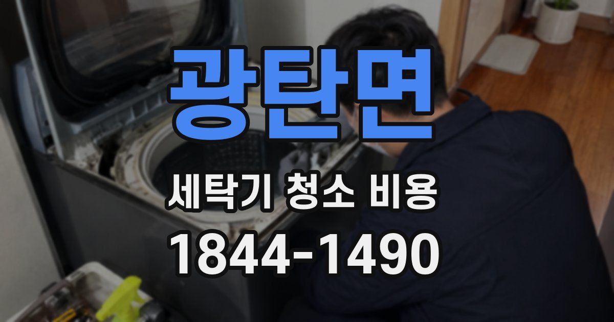 광탄면 세탁기 청소 비용