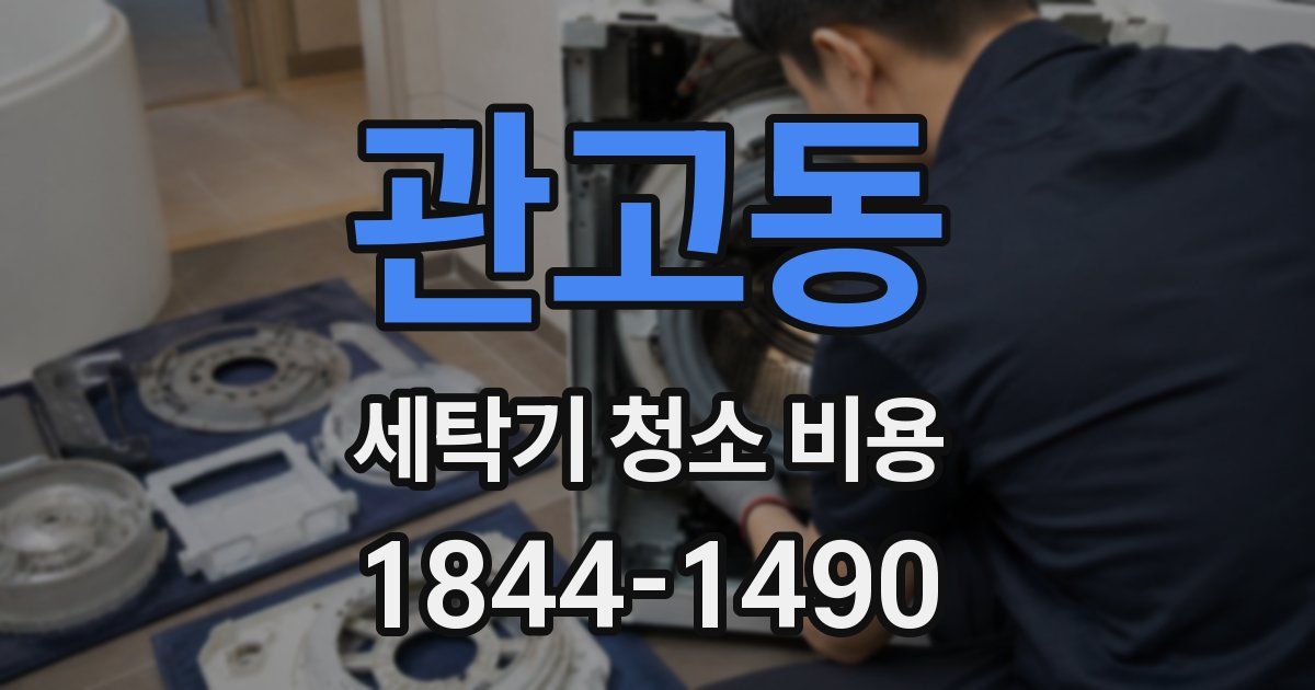관고동 세탁기 청소 비용