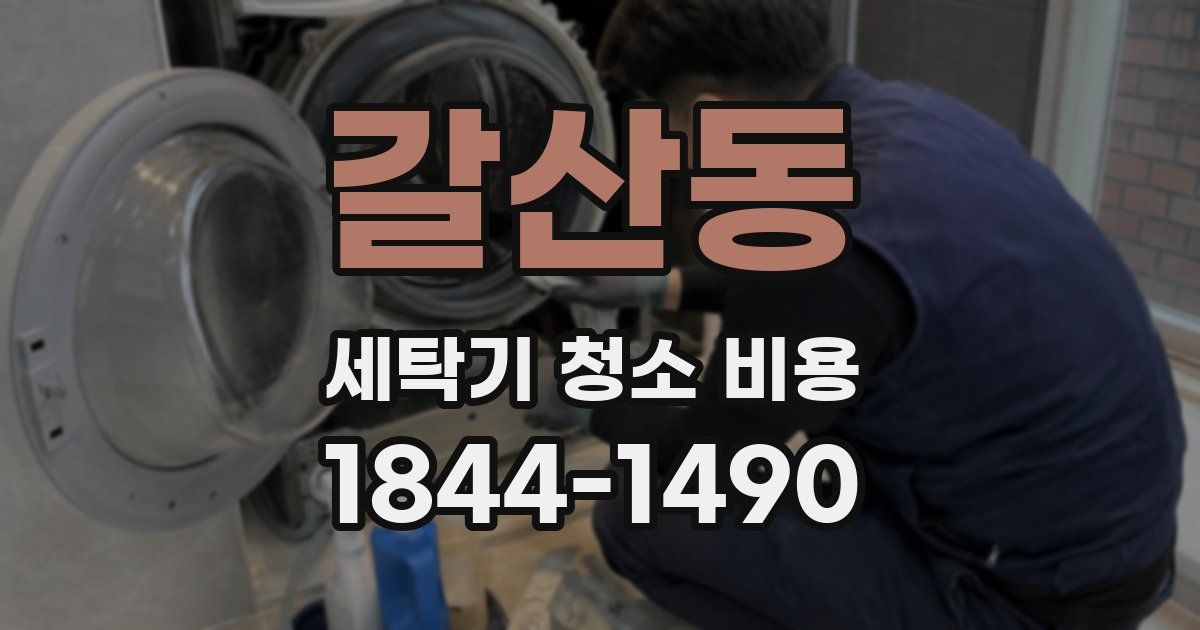 갈산동 세탁기 청소 비용