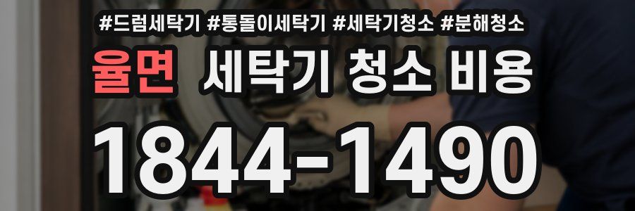 율면 세탁기 청소 비용