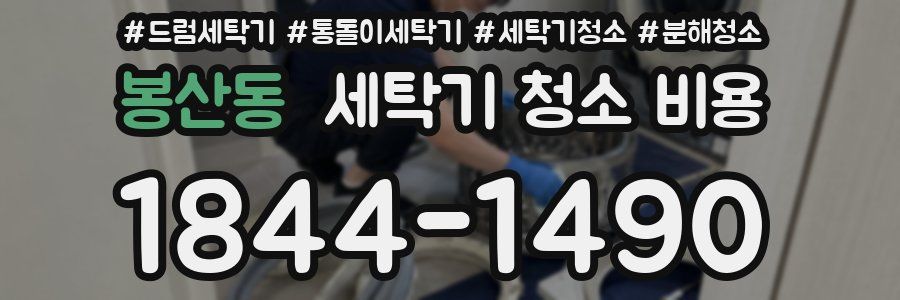 봉산동 세탁기 청소 비용