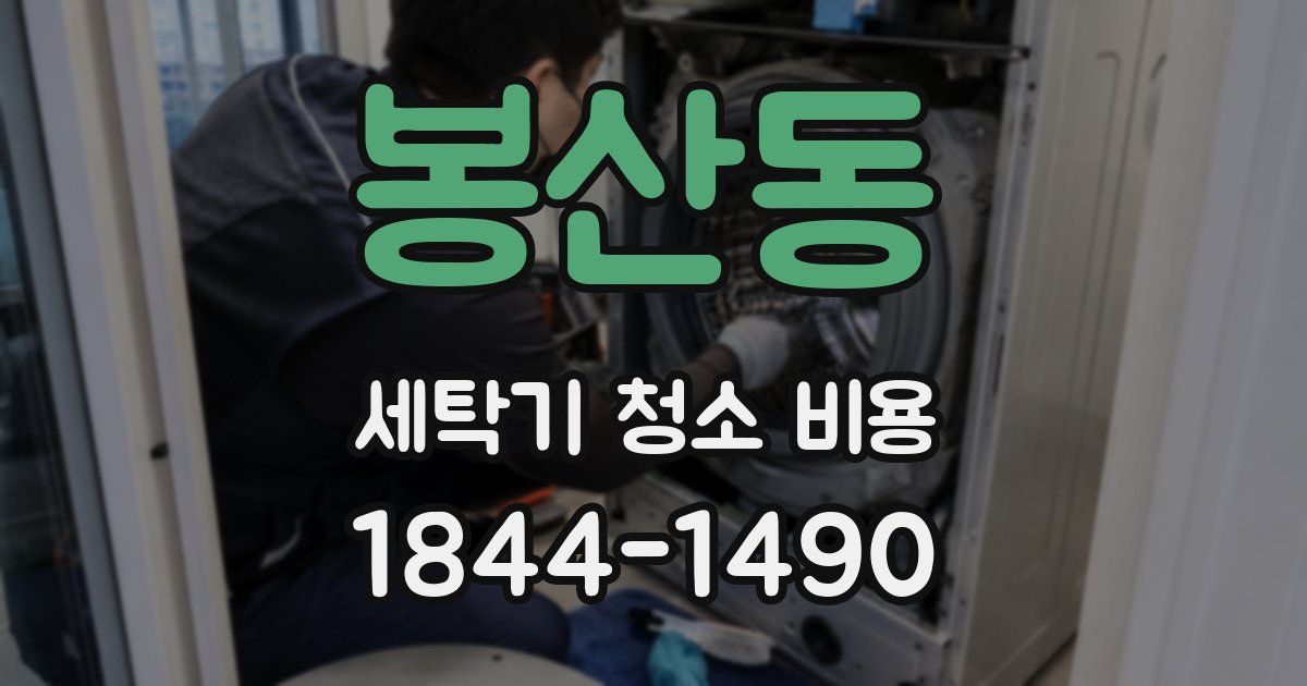 봉산동 세탁기 청소 비용
