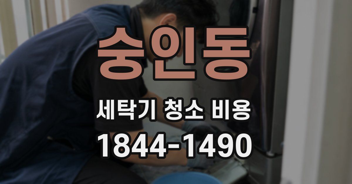 숭인동 세탁기 청소 비용