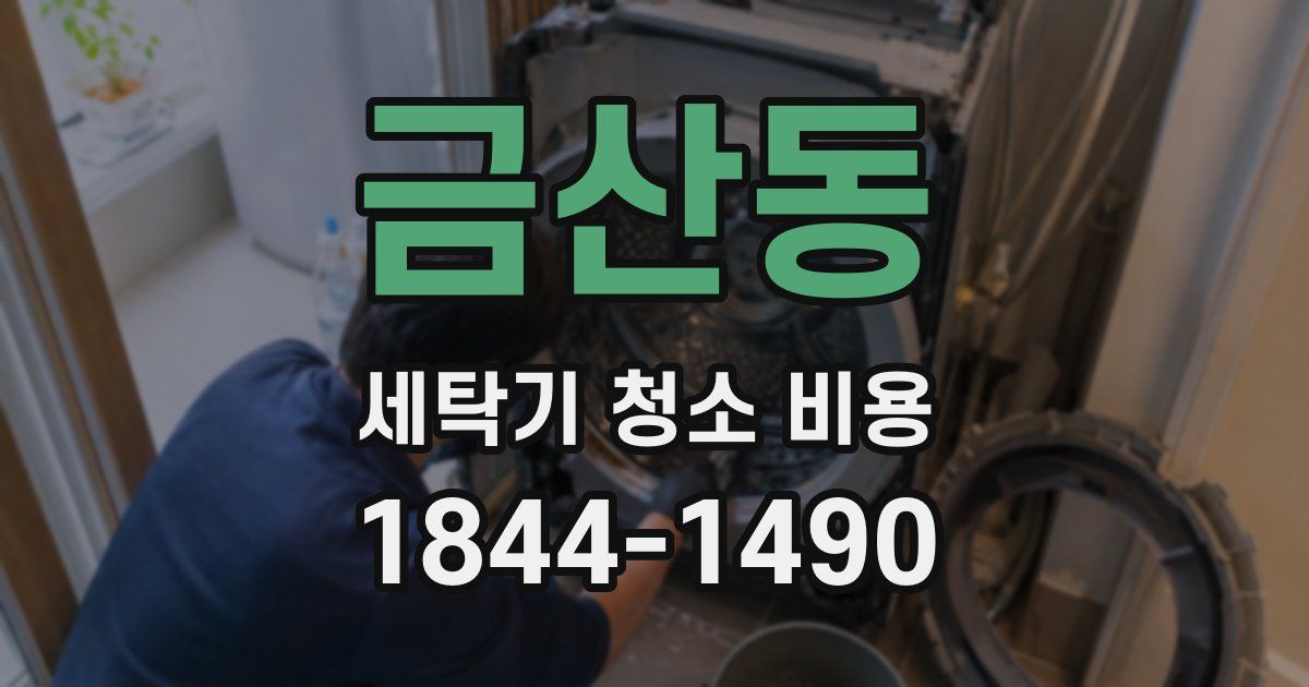 금산동 세탁기 청소 비용