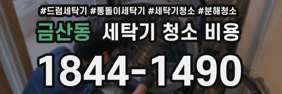 금산동 세탁기 청소 비용