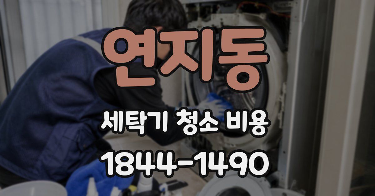 연지동 세탁기 청소 비용