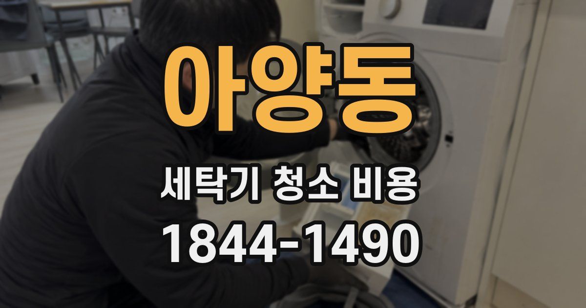 아양동 세탁기 청소 비용