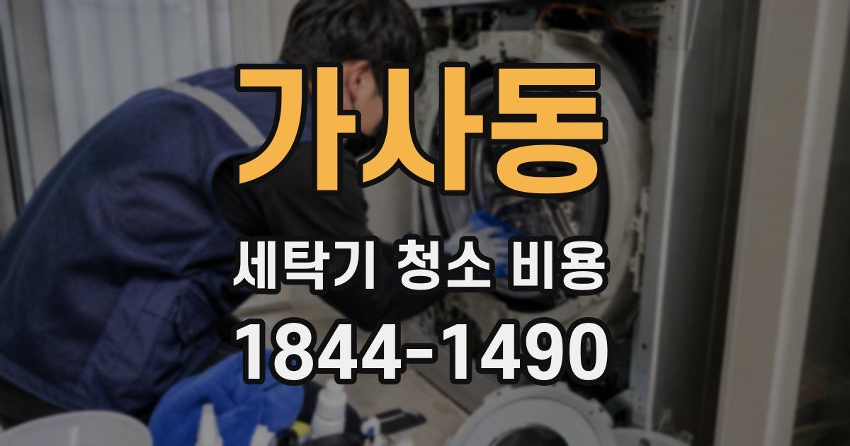 가사동 세탁기 청소 비용