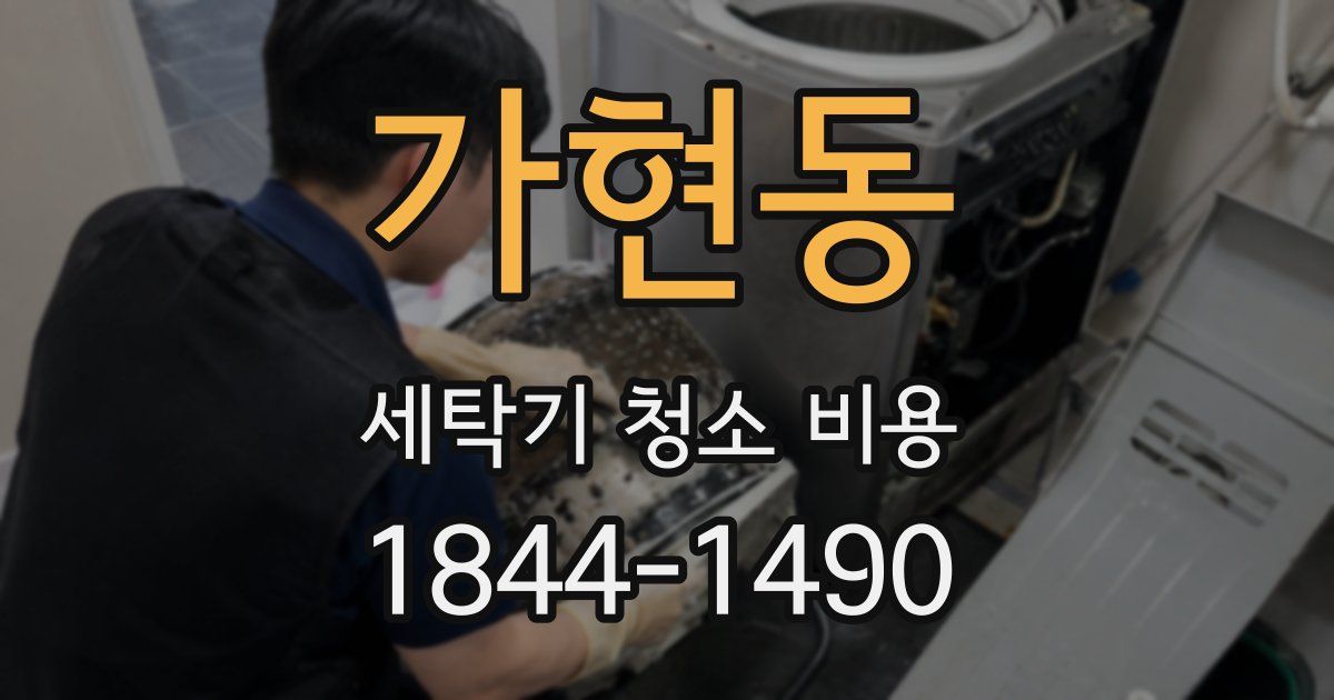가현동 세탁기 청소 비용