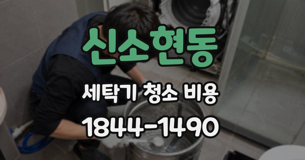 신소현동 세탁기 청소 비용